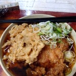 そば千 - おきあみ天そば+ごぼう天(530円+100円)