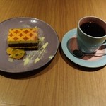 テーブルテラス - オレンジチョコレートムースのセット600円