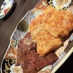 京焼肉 京之介 - ホルモン二点盛り（レバー、上ミノ）