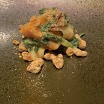 にかい笹木 - 柿と青物の和え物