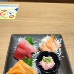 夢庵 - 刺身４点盛り