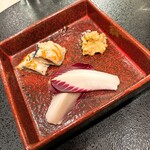 心一 - にしんのいずし
      ちこりと肉みそ