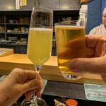 京極寿司 - ふたりで乾杯ぁ～イ！