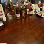 ミユンヘン - テーブルの上には沢山の種類のウイスキーが