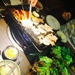 韓国料理 プングム - サムギョプサル！味付きの肉がんまかった！
