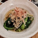 こけら - セリと菜の花のお浸し