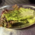 ソウル - サムギョプサルについてくるサービスのサンチュ