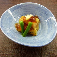 味心 すず木 - 焼茄子 柑橘ジュレ掛け。