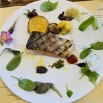 みんなの畑レストラン 収穫祭 - 川場村産武尊サーモンのグリル。美味❗️