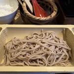 上高地あずさ珈琲 - お蕎麦は竹の形の可愛い容器に入っていました