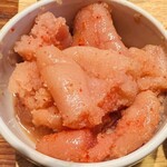 博多もつ鍋 やまや - 食べ放題でお代わりした辛子明太子（切れ子）