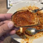 Italian Kitchen VANSAN - バゲッドに悪魔のパスタのソースを乗せて食べると美味ですー！
