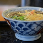 そば茶屋　吹上庵 - 料理写真:かけそばでも、がね天が入ってます。