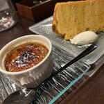 Rossa - ほうじ茶ブリュレ、シフォンケーキ