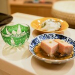 日本橋蛎殻町 すぎた - あん肝、新政貴醸酒、牡蠣のオイル煮