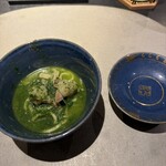 ことわりをはかるみせ ばんどう - 牛もつとほうれん草の手打ち麺