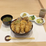 神楽桟 - 牡蠣天丼（特上）¥2500