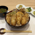 神楽桟 - 牡蠣天丼（特上）¥2500