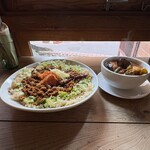 ライオンシェア - Aランチ　ベジタリアン　辛口、ご飯大盛り