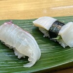 亀庄寿司 - 真鯛・平貝