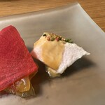 moto - みつせ鶏のゴマソースがけ