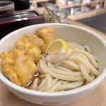 麦香 - とり天ぶっかけ冷　中1.5玉　¥940-