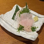 富山郷土居酒屋 きっときと - 料理写真:魚津寒ハギ　如月王お造り　肝つき。肝醤油にしていただくとめちゃくちゃお酒に合います( *´꒳`* )