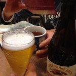 才谷家 - H.27.1.4.夜 瓶ビール(キリン一番搾り) 540円 vs お茶で乾杯