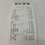 才谷家 - H.27.1.4.夜 御計算書