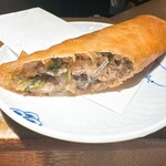 炭割烹 新谷 - 地鶏のそぼろを使った春巻き ◎
