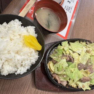 びっくり焼亭 - 料理写真:肉2倍盛りご飯大盛セット