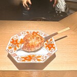 炭割烹 新谷 - つくね塩焼き 梅肉と柚子胡椒添え