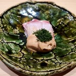 すし宮川 - 九絵と鮟肝ソース