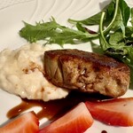 マンジェ・エ・ボワール NAGAO - フォアグラのソテーとチーズリゾット