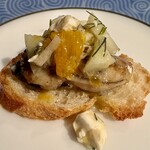 マンジェ・エ・ボワール NAGAO - アミューズ　牡蠣と洋梨とフェンネル