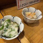 長崎の味処 鮨・割烹さくらい - お通し…オクラとろろと鯵の南蛮漬