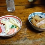 味の串天 - お通し。