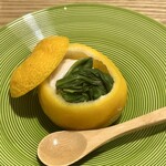 和処 まつ崎 - ふく白子の柚子窯蒸し