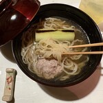国分寺　翔 - 〆はコシのある細い縮れ中華麺をチョイス。唯一無二！衝撃の美味さ！！ラーメン屋さんも出店して欲しい❤︎