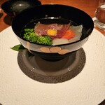 麻布淺井 - フカヒレにイベリコ豚のハムを合わせたおすまし