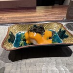 きう - ◆鰻 白焼の黄身酢掛け キャビア載せ