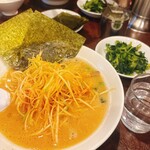らーめん堂仙台っ子 - 料理写真:ネギラーメン・海苔・小松菜・ライス