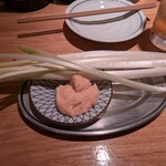 居酒屋 ヨーテル - 春うるいの明太マヨネーズ（450円）。軽く攻めるにはちょうどよいです。