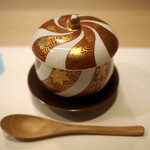 うを徳 - 白子の茶碗蒸し + せりの餡かけ