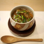 白子の茶碗蒸し + せりの餡かけ