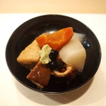 余市 鮟肝 & 京都 聖護院かぶ & 京人参 & 黒豆