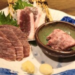 福福屋 - 特選馬刺し三種盛り合せ