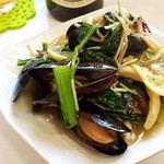 めだかタンタン - （2015.1.4再訪）ムール貝の塩タレ炒め