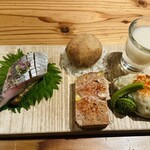 上六ワイン - 前菜盛り合わせ