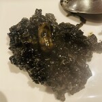 上六ワイン - アオリイカのイカスミパエリア